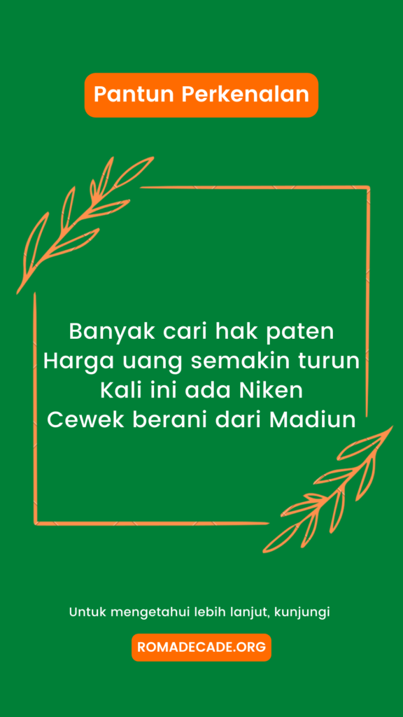 2. Pantun Untuk Perkenalan Dengan Teman