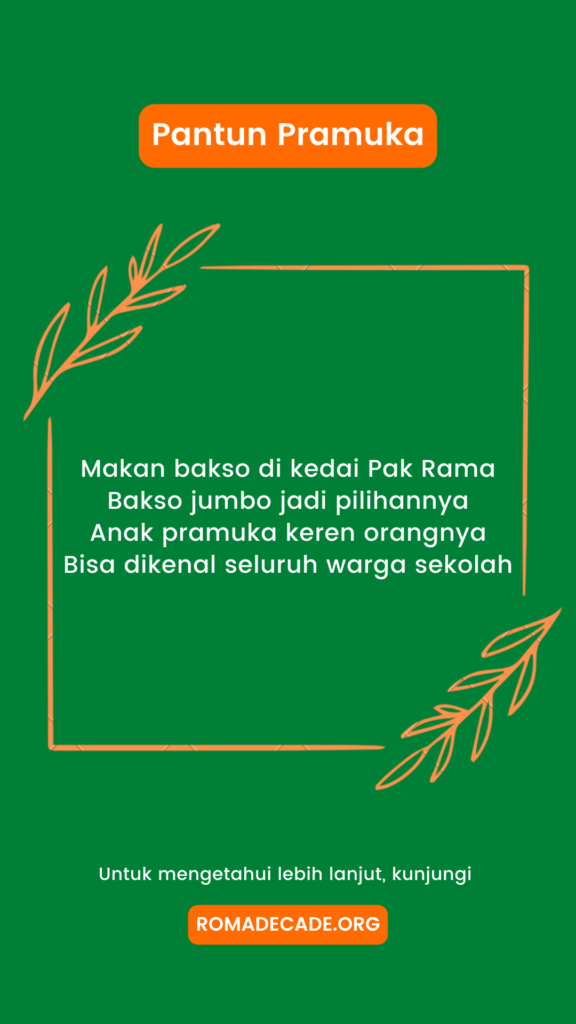 4. Pantun Pramuka Untuk Anggota Baru