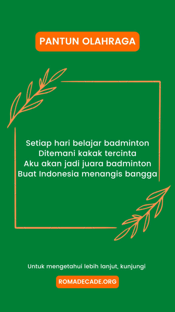 Pantun Olahraga Untuk Cabang Bulu Tangkis