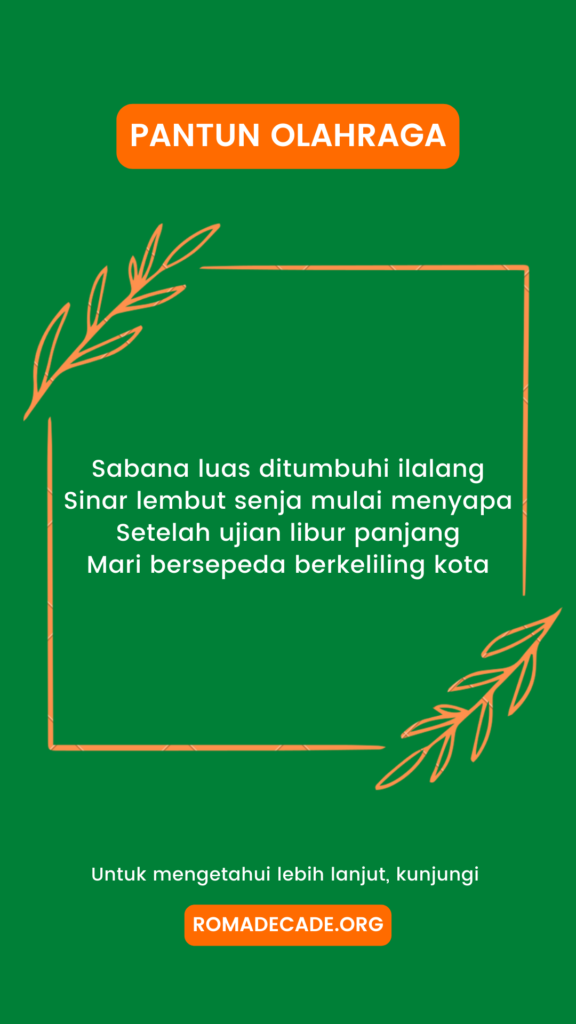 Pantun Olahraga Untuk Yang Senang Bersepeda