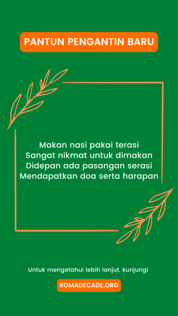 Pantun Pengantin Baru Romantis