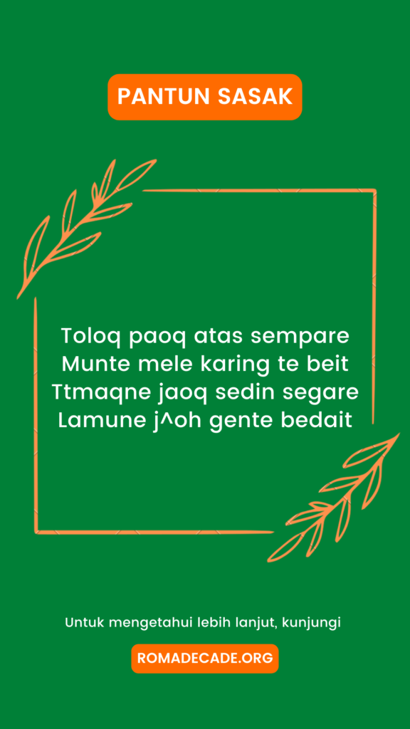 Pantun Sasak Tentang Pertemuan