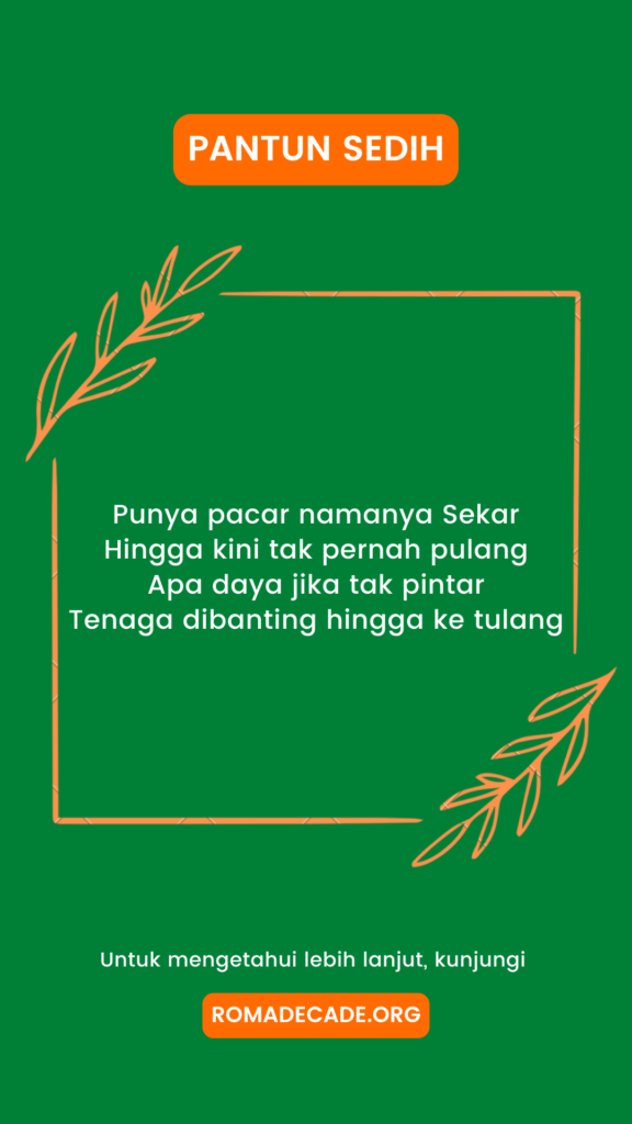 Pantun Sedih Tentang Kehidupan