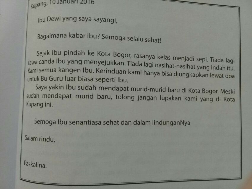 Contoh Surat Untuk Guru Pindah