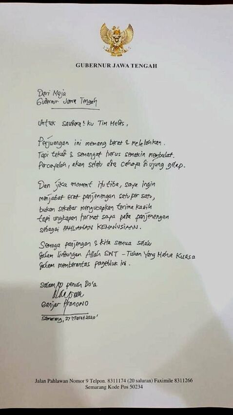 Contoh Surat Untuk Pacar Pejuang Covid