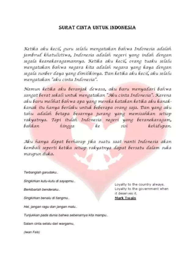 Surat Cinta Kepada Negeri