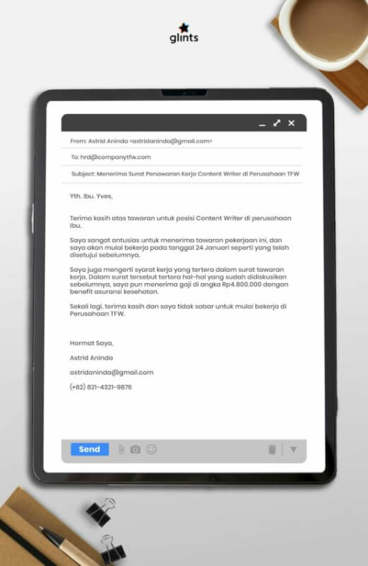 Surat Penawaran Kerja Melalui Email