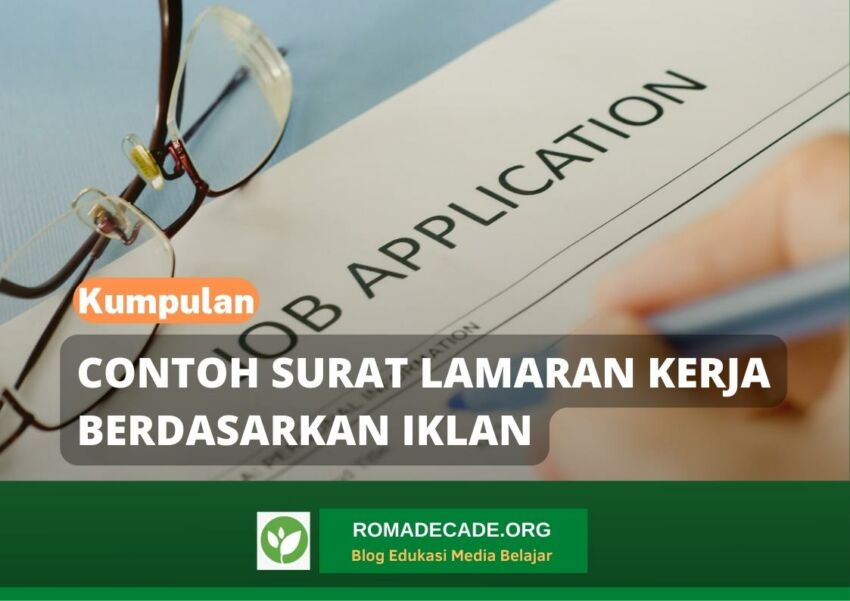 Contoh Surat Lamaran Kerja Berdasarkan Iklan