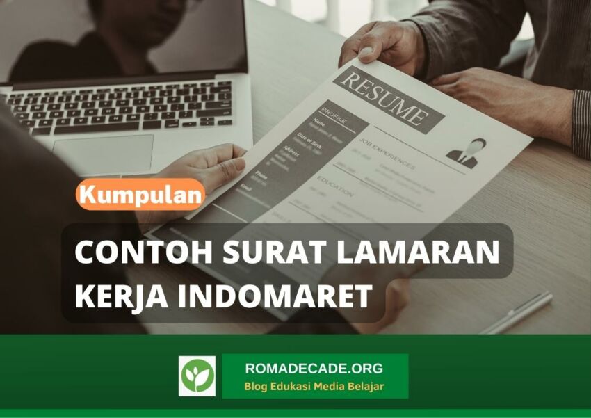 6+ Contoh Surat Lamaran Kerja Indomaret Dan Cara Membuatnya