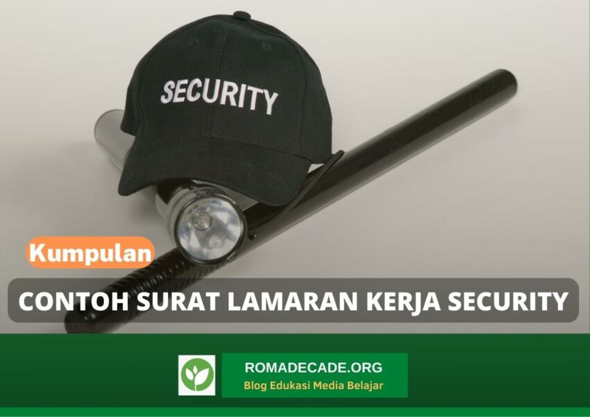 Contoh Surat Lamaran Kerja Security