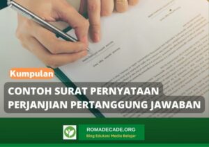 Contoh Surat Pernyataan Perjanjian Pertanggung Jawaban