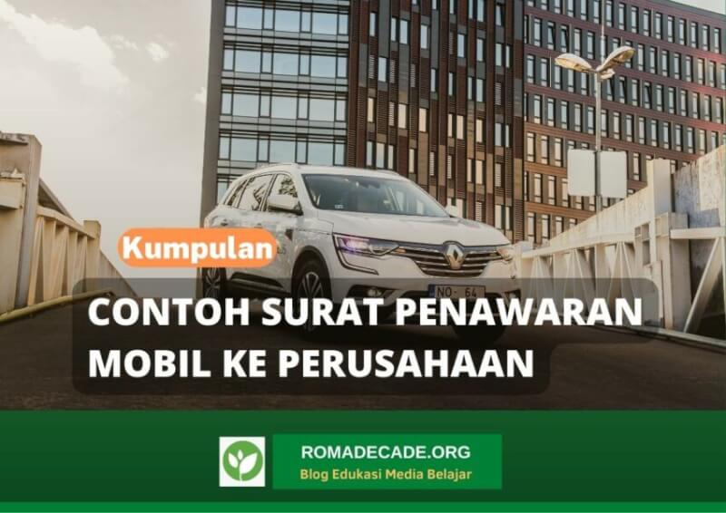 Contoh Surat Penawaran Mobil Ke Perusahaan